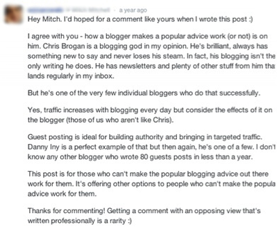 A response to the negative comment above.