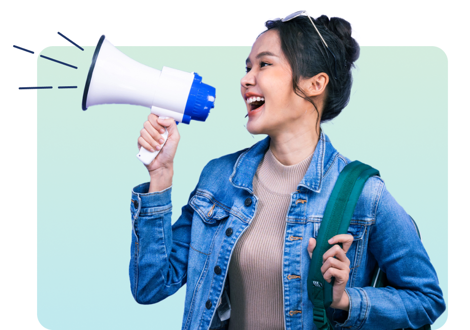 Digital-PR_1 Digital marketer holding a megaphone