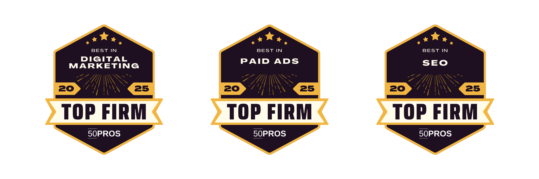 top 50 firms badges