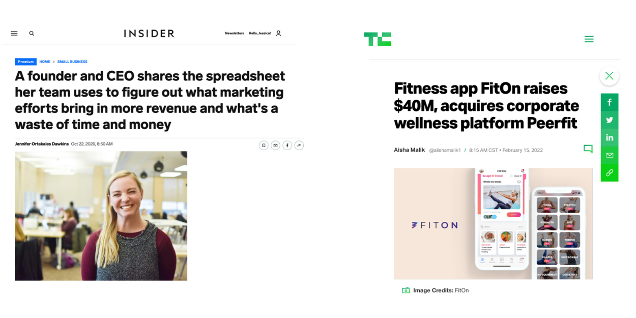 Press feature examples