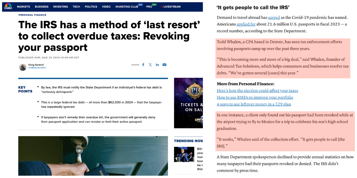 Press Mention Example