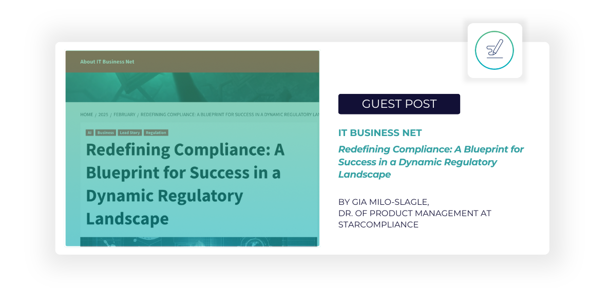 StarCompliance guest post in IT Business Net